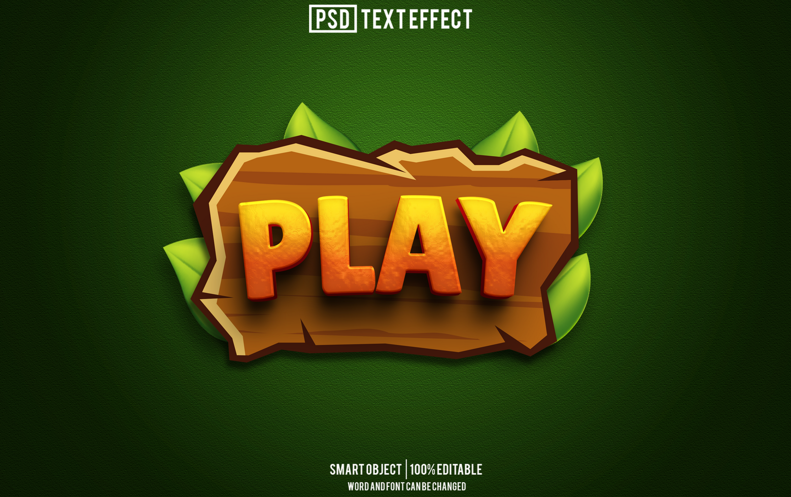 play text effect, font editable, typography, 3d text psd