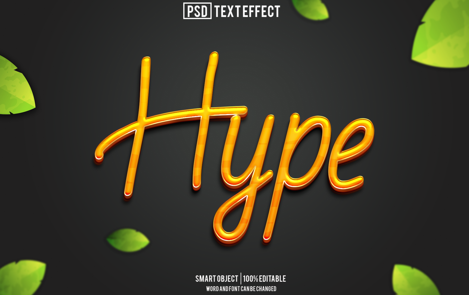 hype text effect, font editable, typography, 3d text psd