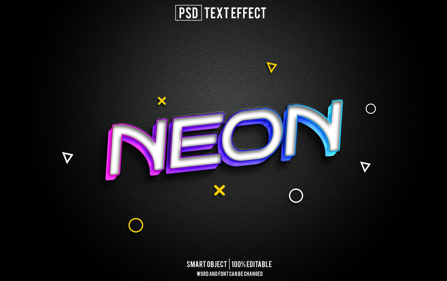 neon text effect, font editable, typography, 3d text psd