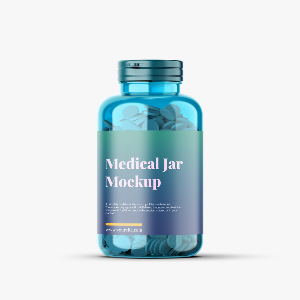 Medical Jar Mockup psd