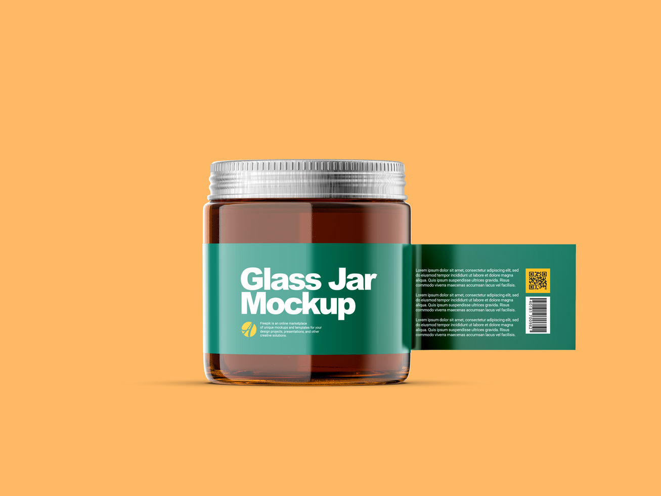 Glass Jar Mockup Template psd