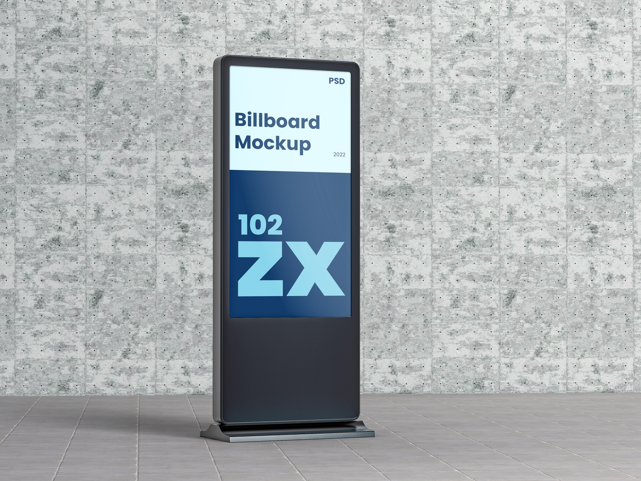Standing Billboard Mockup psd
