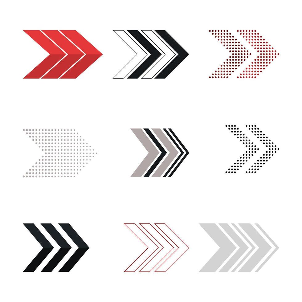 different arrows collection vector