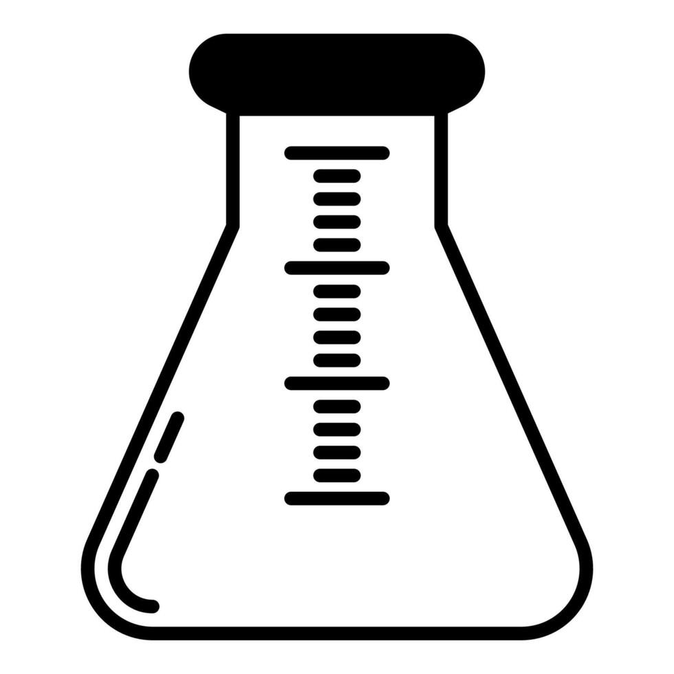 erlenmeyer tube icon vector