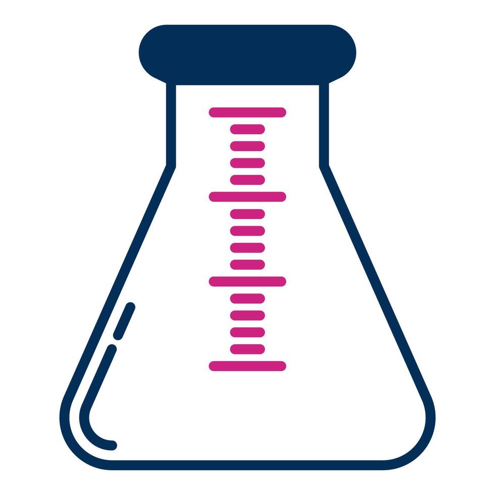 erlenmeyer tube icon, laboratory vector