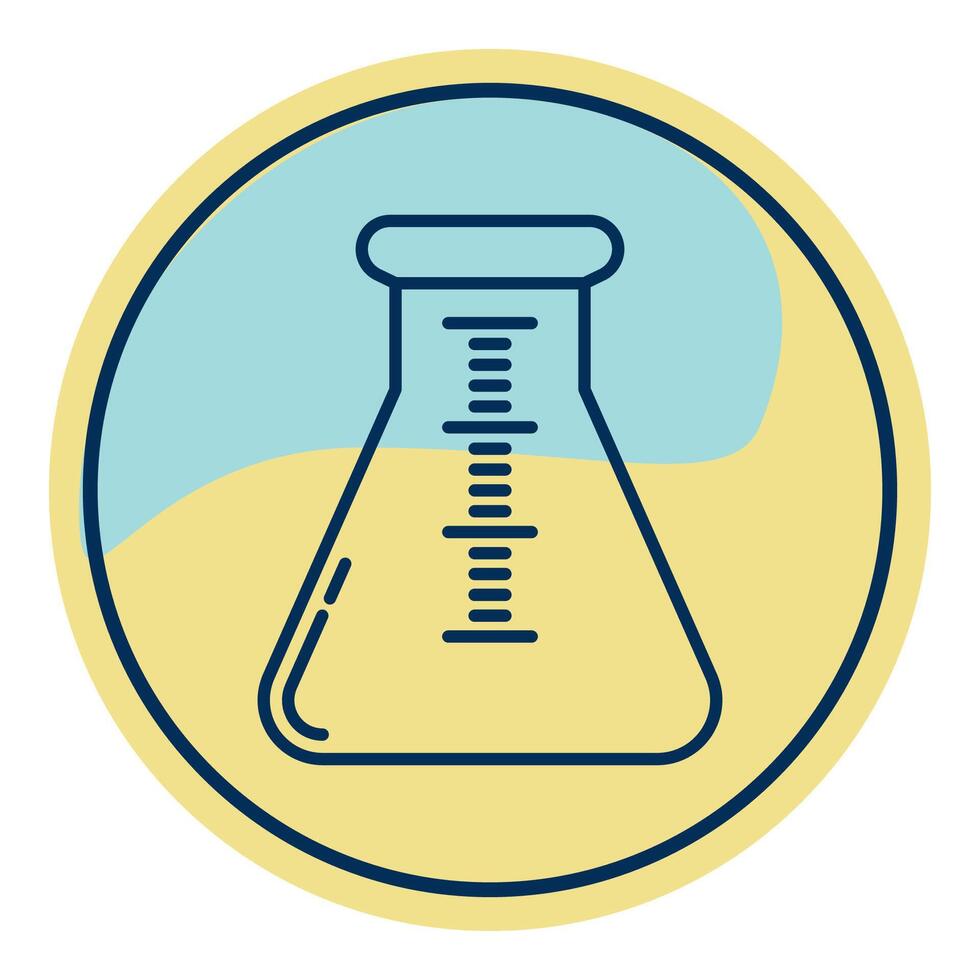 erlenmeyer tube icon vector