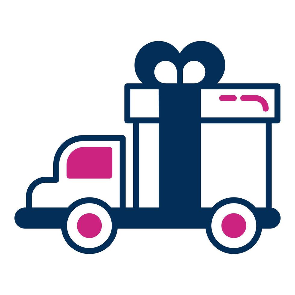 truck and gift box icon, various gift boxes vector