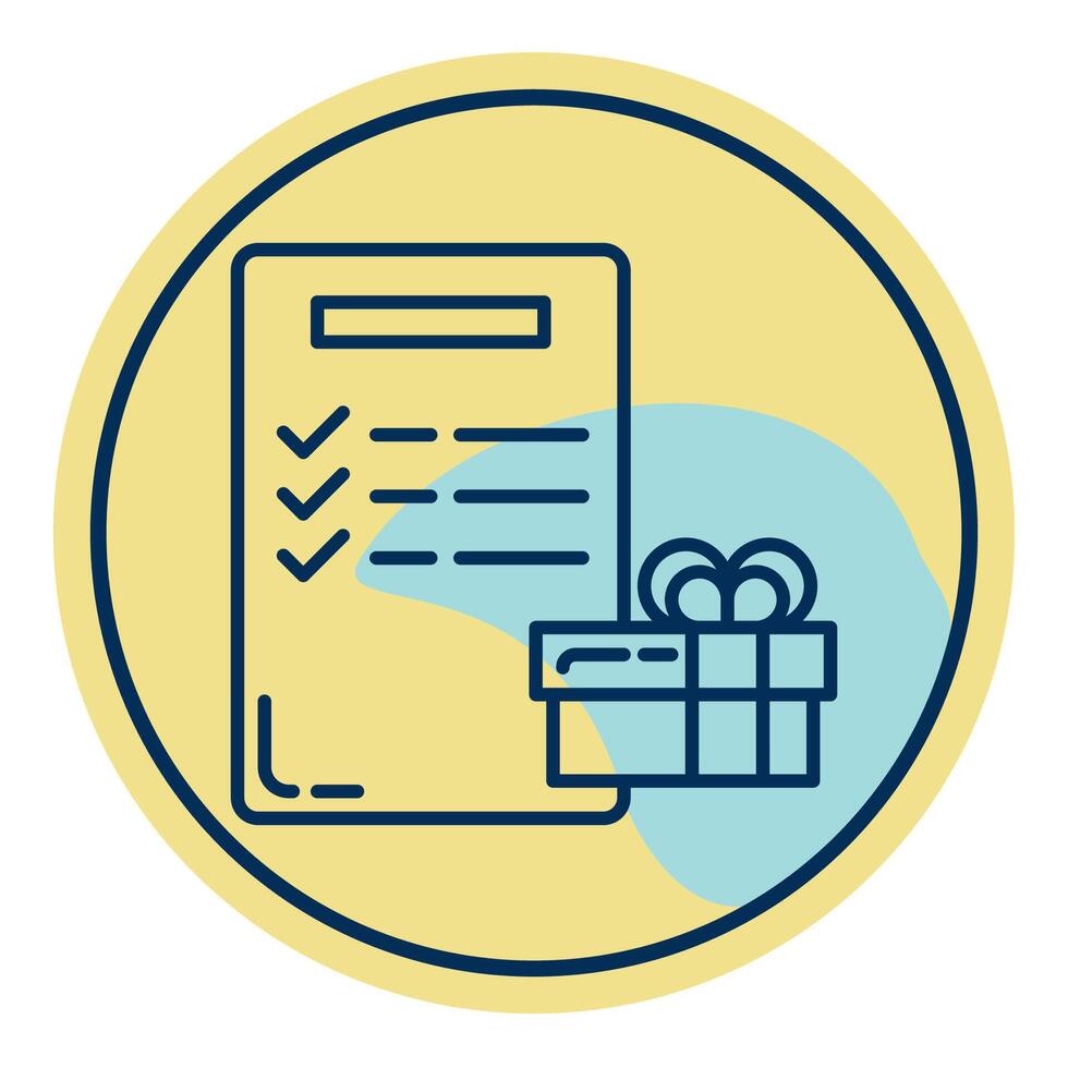 gift box list icon, various gift boxes vector