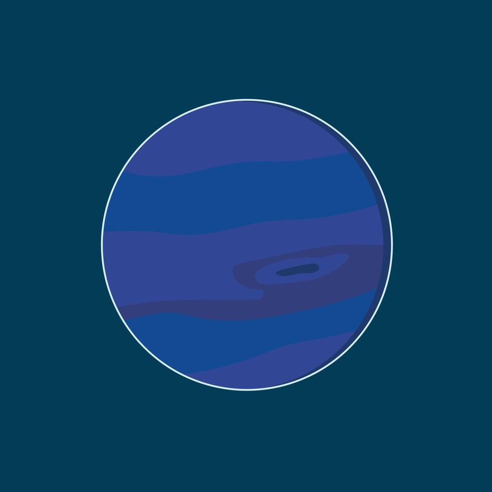the planet Neptune in a flat style vector