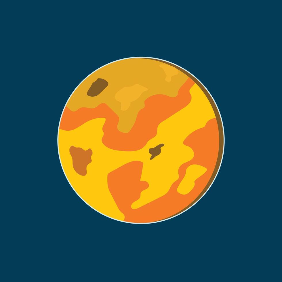planet venus flat design illustration vector