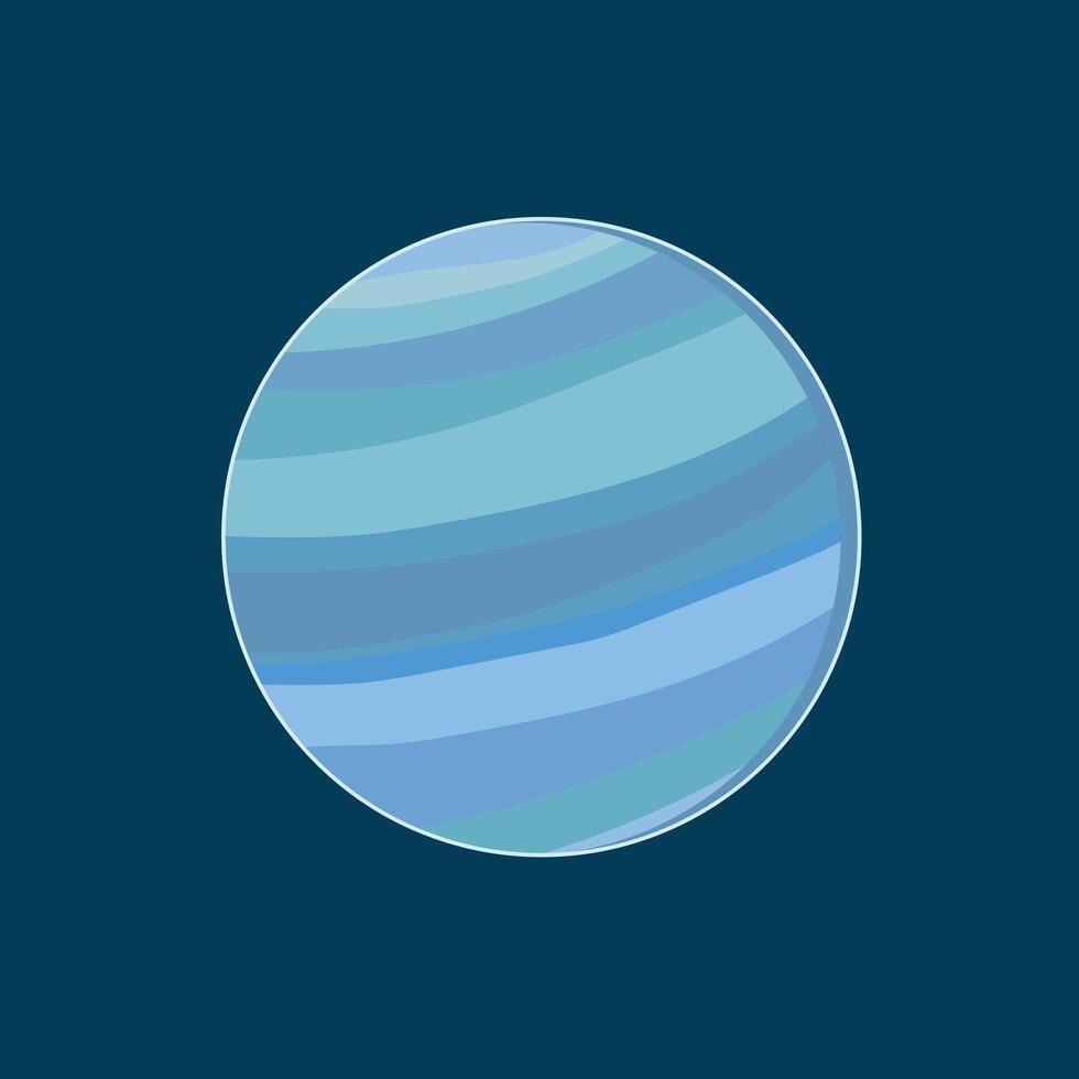 the planet uranus in a flat style vector