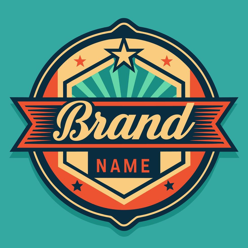 Logo emblem vintage for your brand identity, classic and retro vector