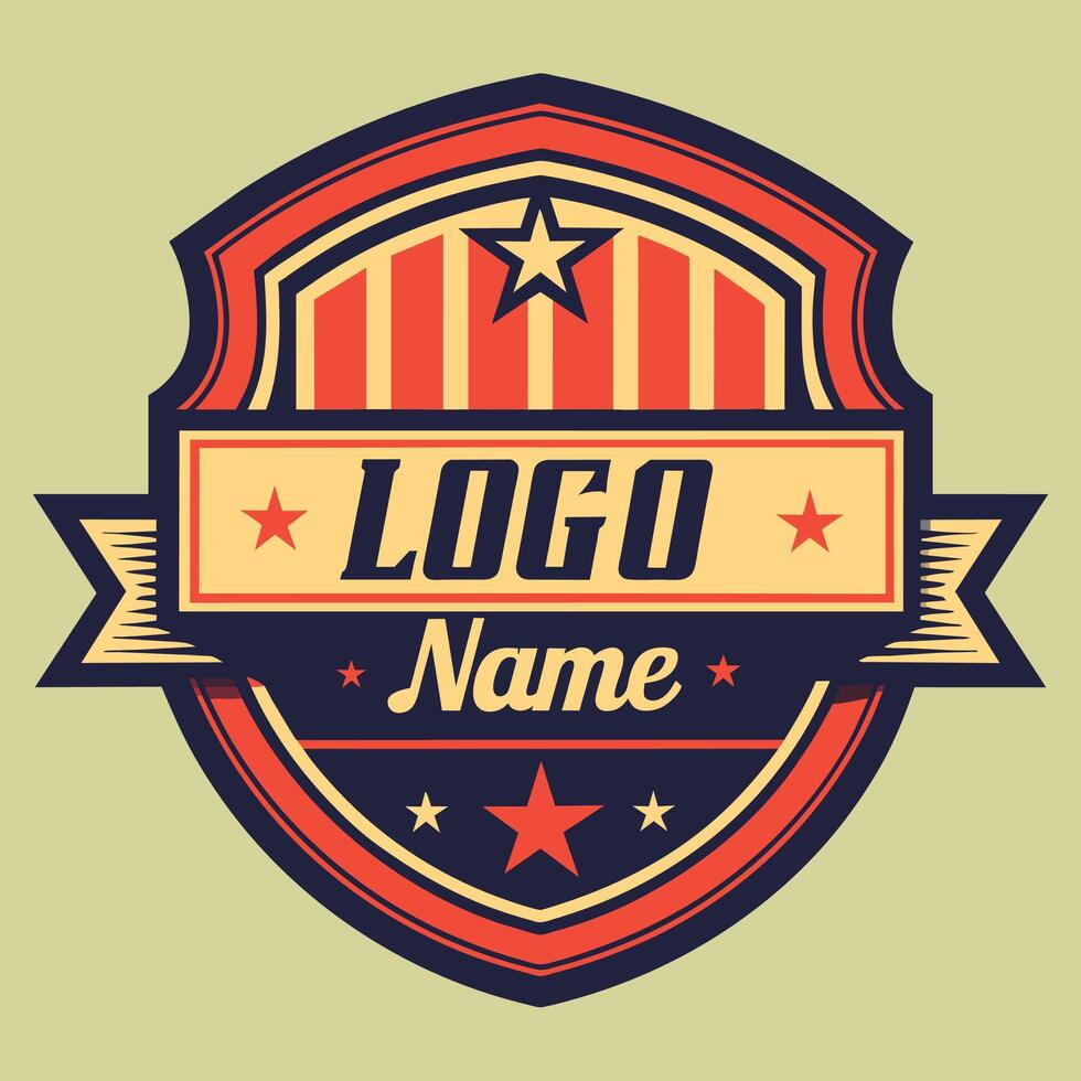Logo emblem vintage for your brand identity, classic and retro vector