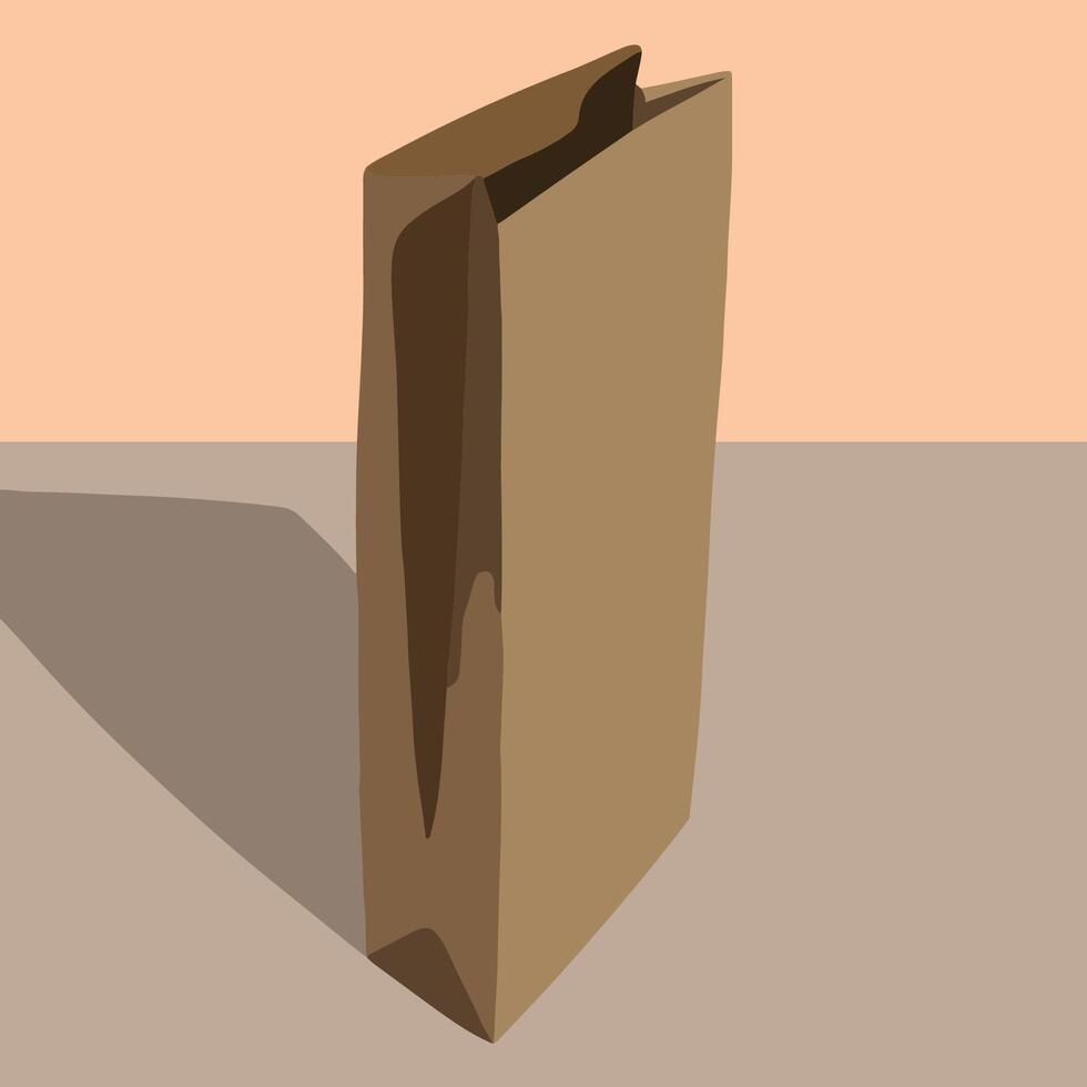 illustration of a paper bag. vector