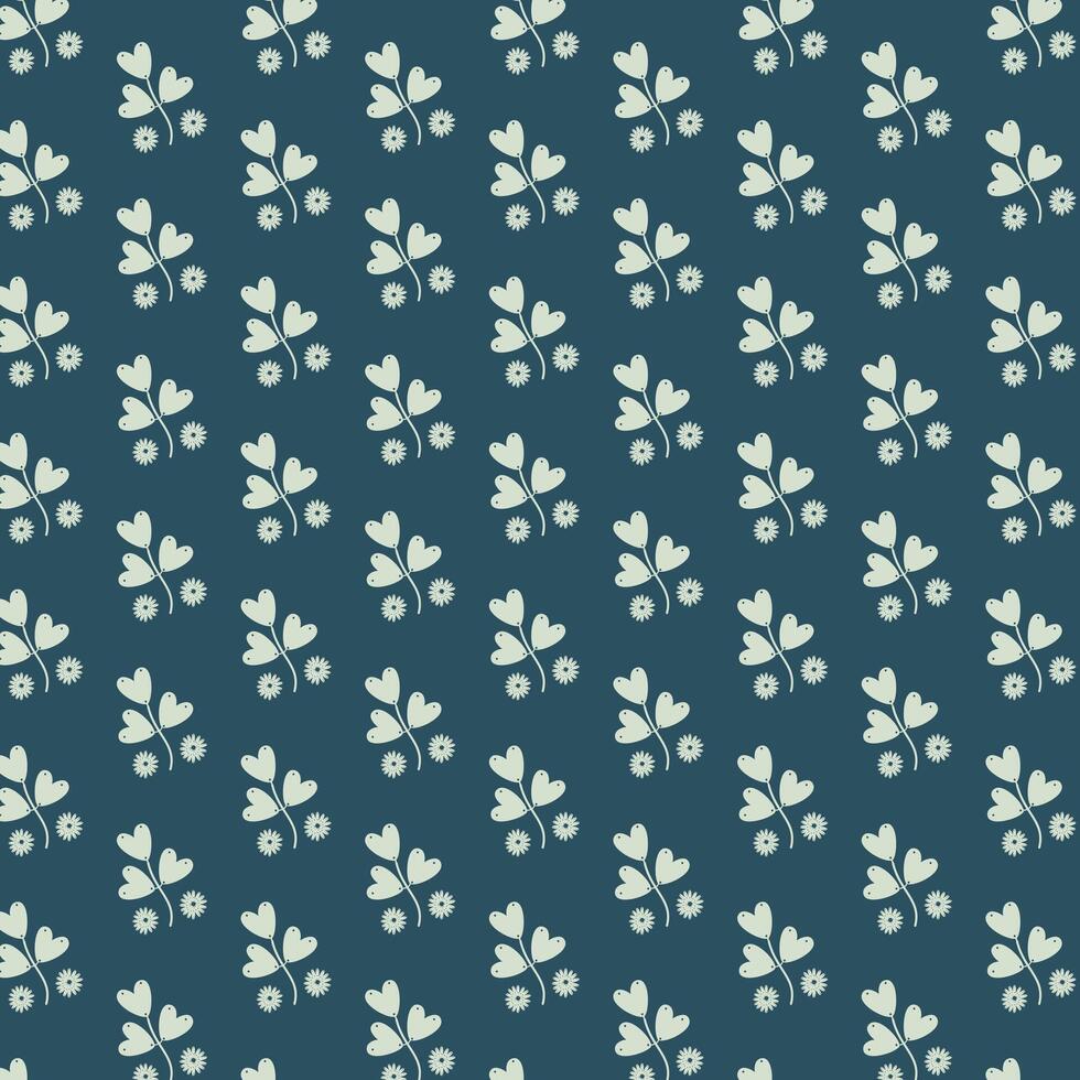 Beautiful seamless vintage floral pattern with flower. Transparent texture. Trend print for textiles and wallpaper on isolated background. vector