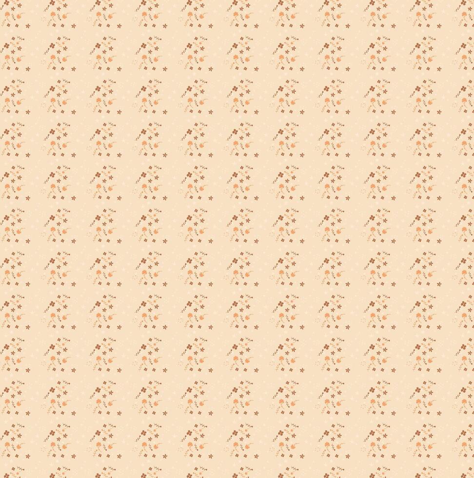 Beautiful seamless vintage floral pattern with flower. Transparent texture. Trend print for textiles and wallpaper on isolated background. vector