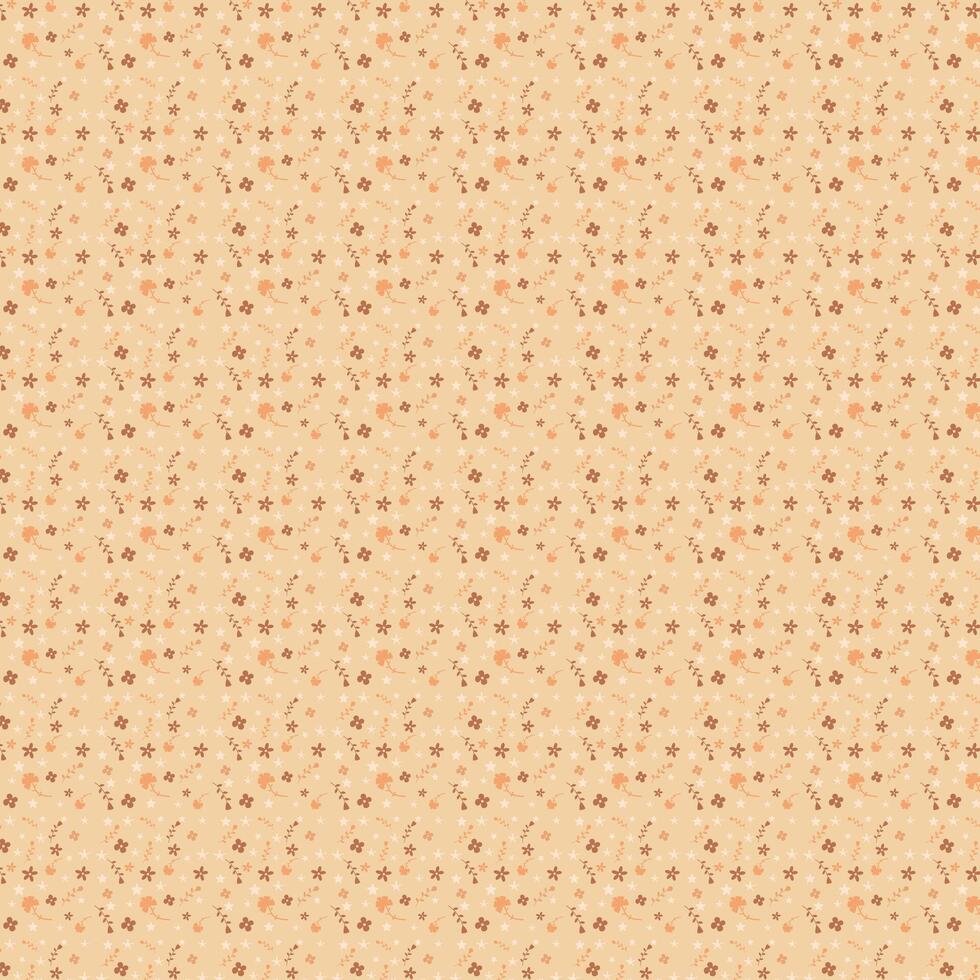 Beautiful seamless vintage floral pattern with flower. Transparent texture. Trend print for textiles and wallpaper on isolated background. vector