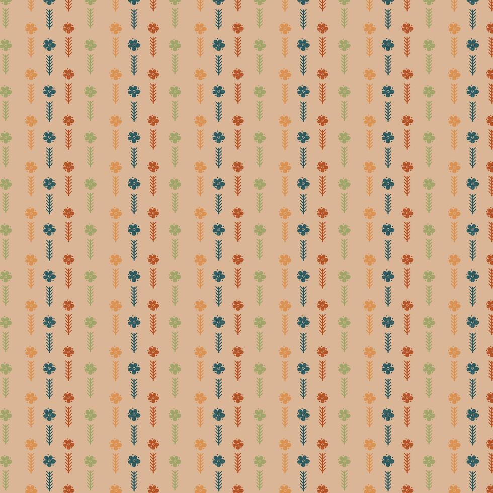Beautiful seamless vintage floral pattern with flower. Transparent texture. Trend print for textiles and wallpaper on isolated background. vector