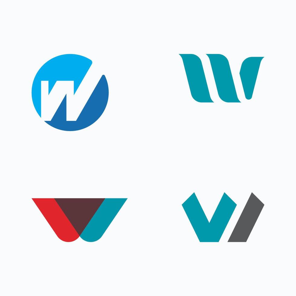 Initial letter W logo template vector