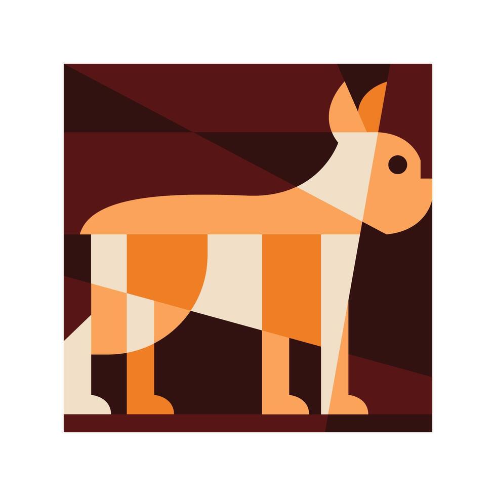ILLUSTRATION 137, GEOMETRIC ILLUSTRATION OF BULLDOG vector