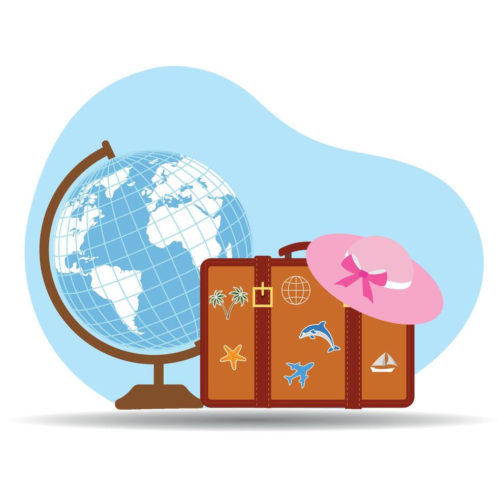Travel and tourism illustration. vector