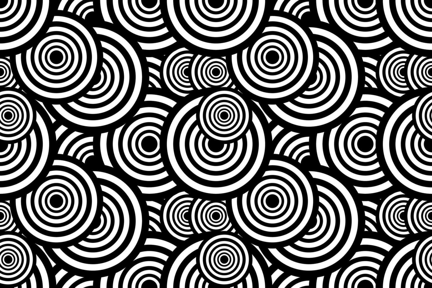 Black circle seamless pattern background vector
