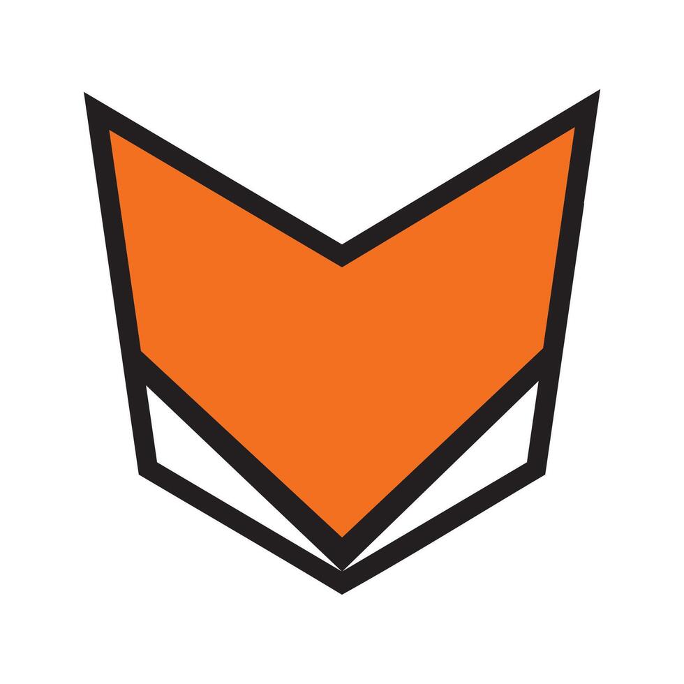 Fox face logo design vector