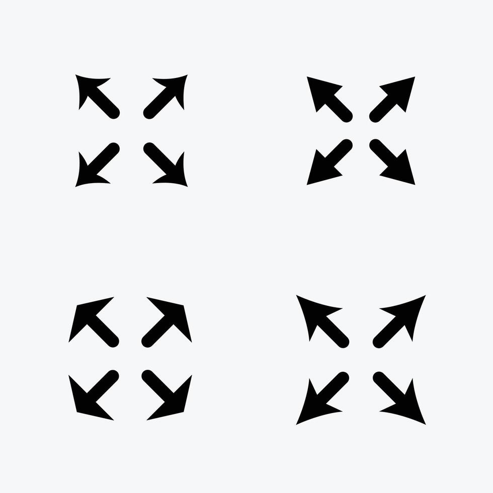 Full screen size scale big icon set vector