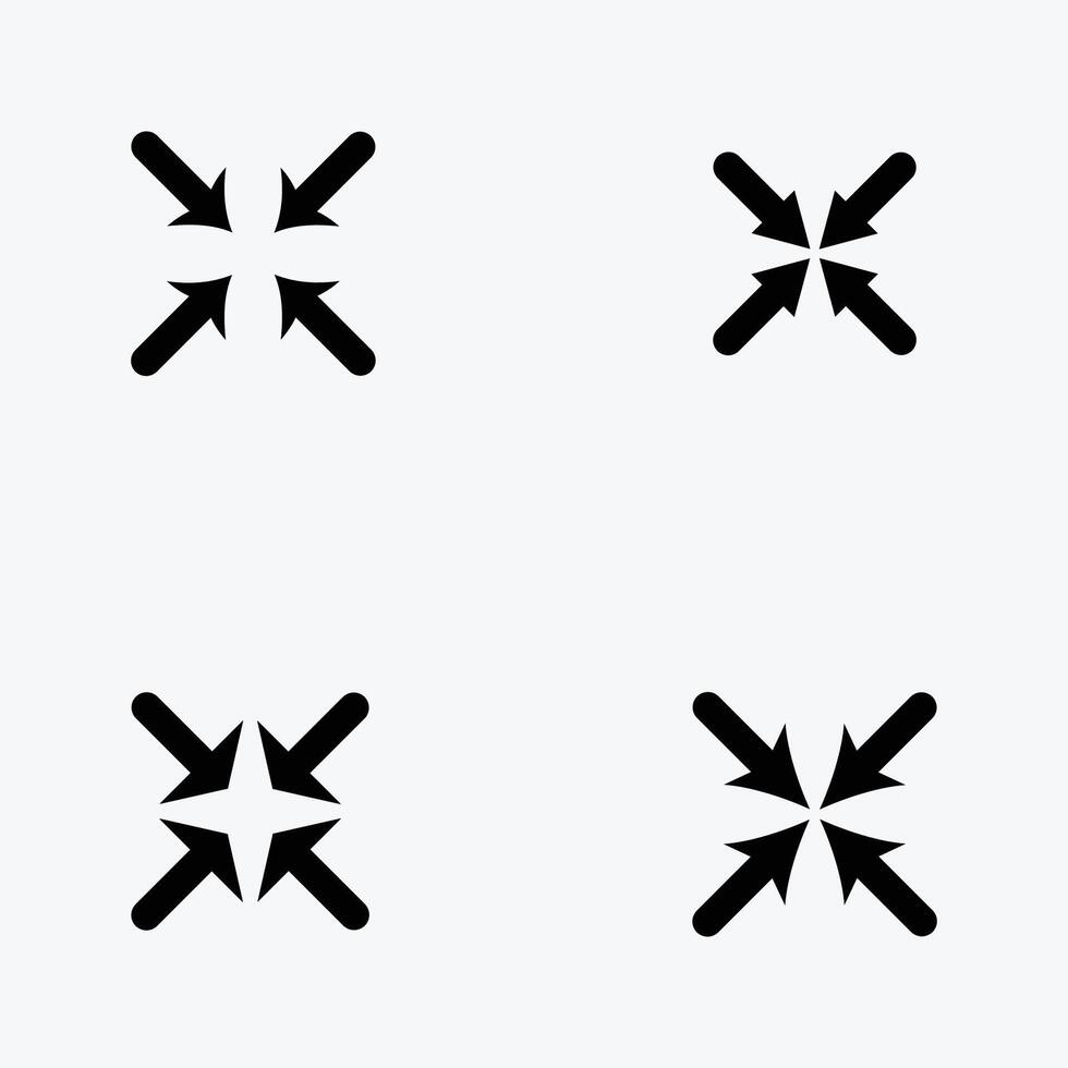 Full screen size scale small icon set vector