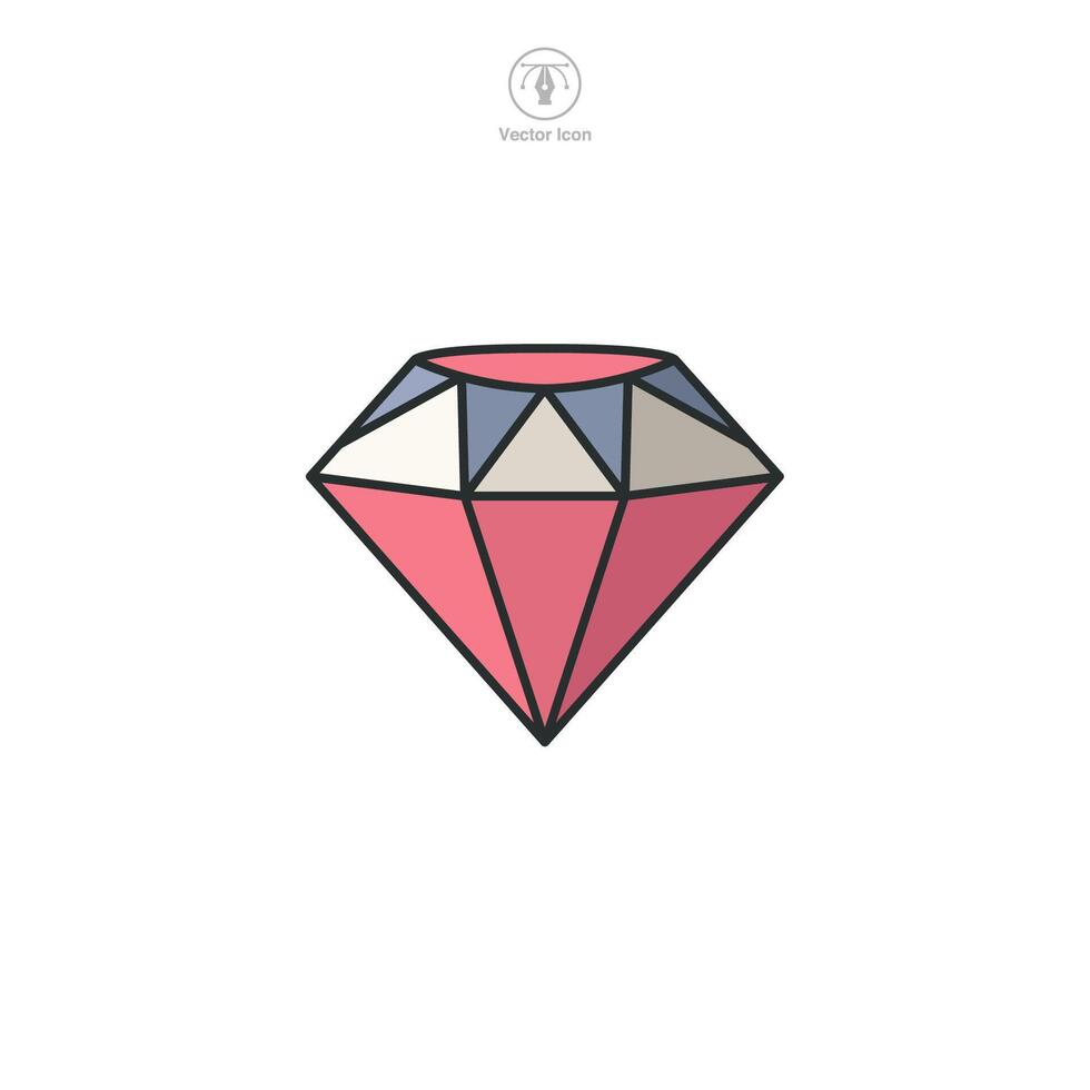 Diamond Icon symbol illustration isolated on white background vector