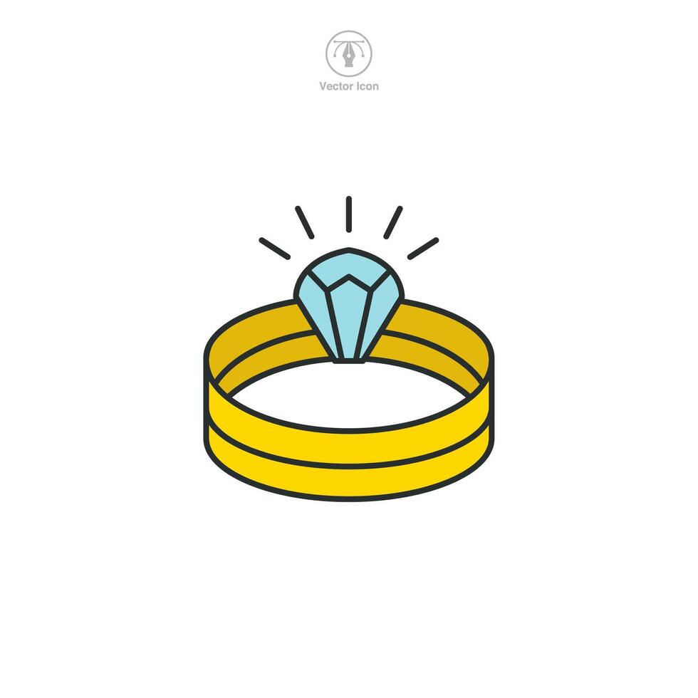 Ring Icon symbol illustration isolated on white background vector