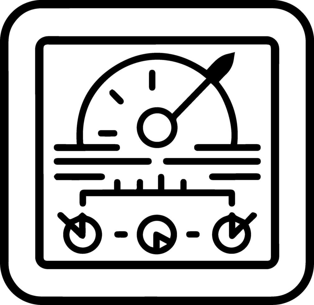 Appliance electric gauge icon line style vector