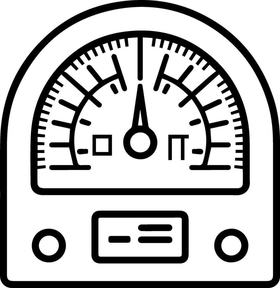 Appliance electric gauge icon line style vector