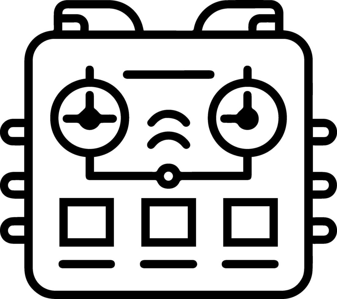 Appliance electric gauge icon line style vector