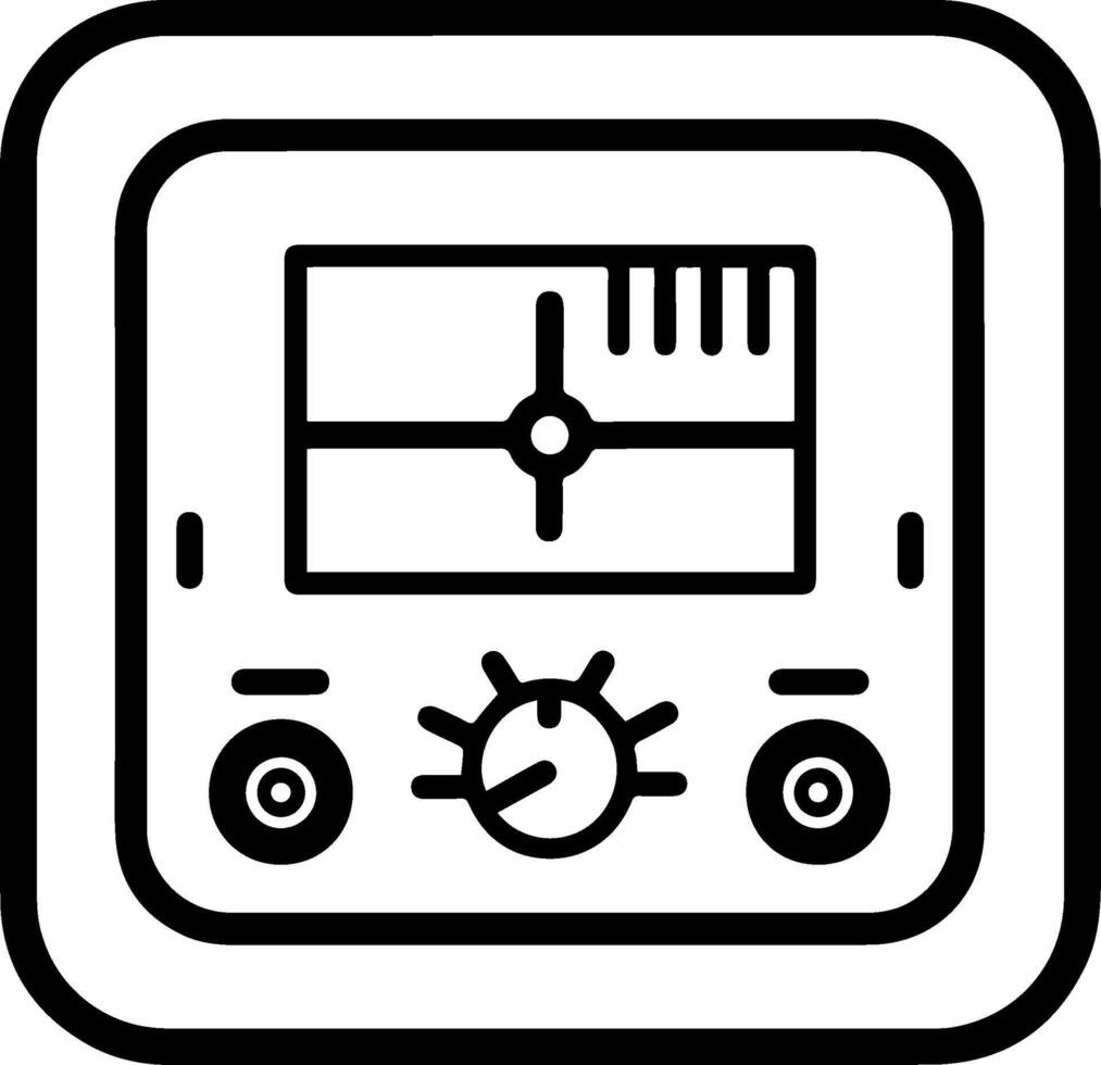 Appliance electric gauge icon line style vector