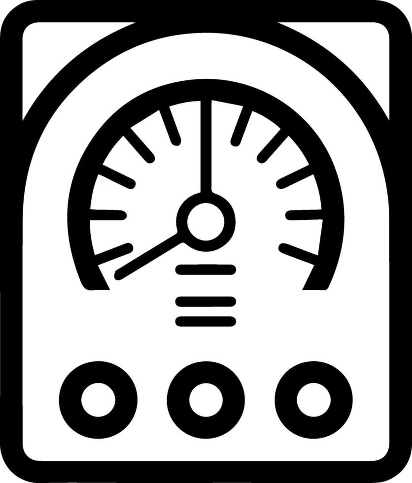 Appliance electric gauge icon line style vector