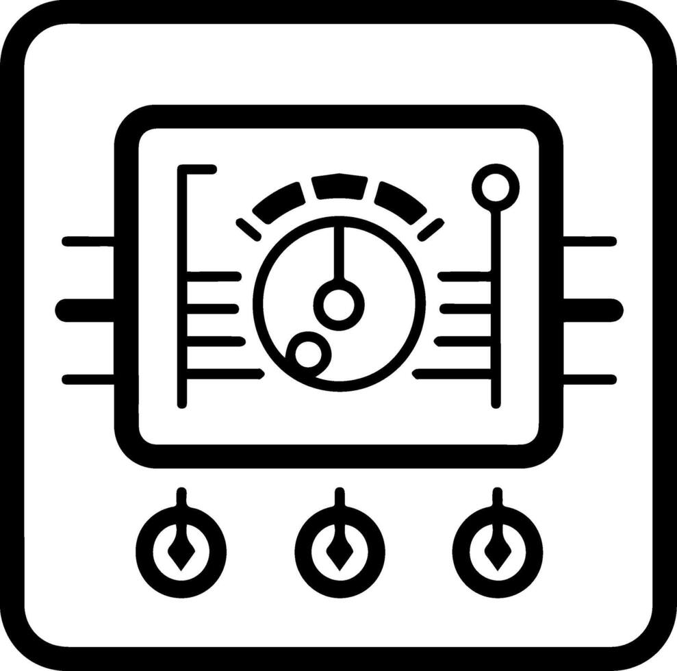 Appliance electric gauge icon line style vector