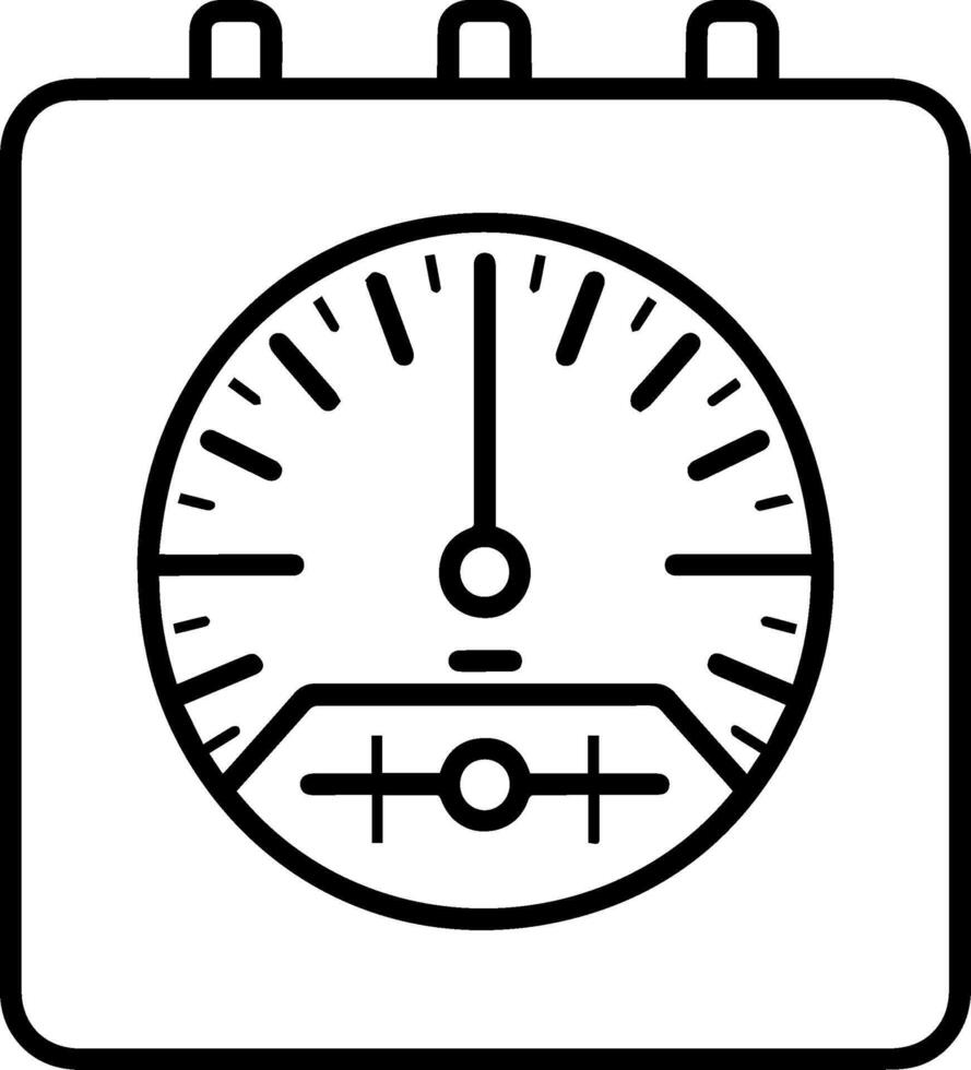 Appliance electric gauge icon line style vector