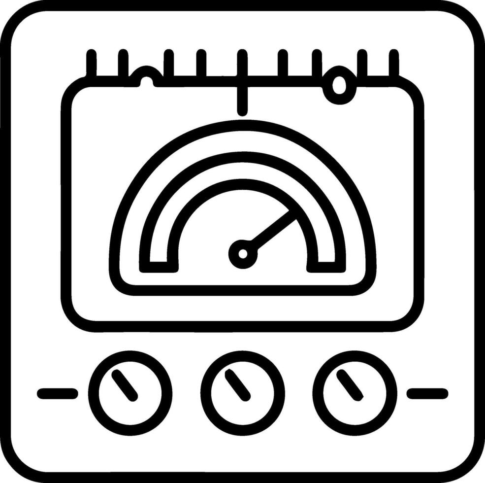 Appliance electric gauge icon line style vector