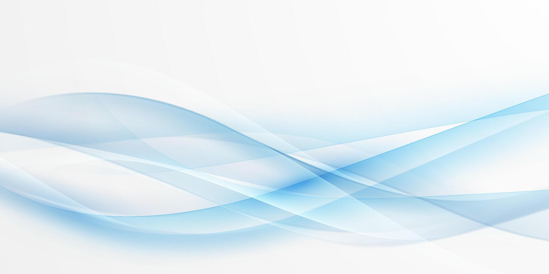 Blue waves abstract background, modern design, illustration vector