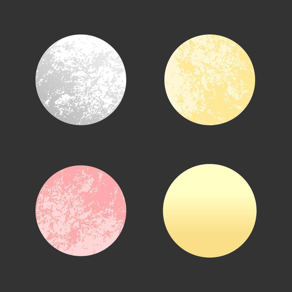collection of moon illustrations on a black background vector