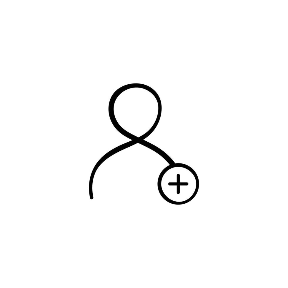 User Plus Line Style Icon Design vector