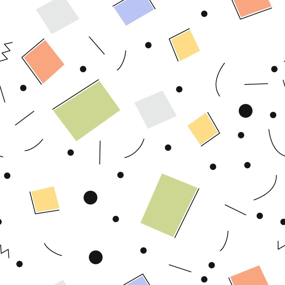 Abstract seamless pattern with geometric shapes. vector