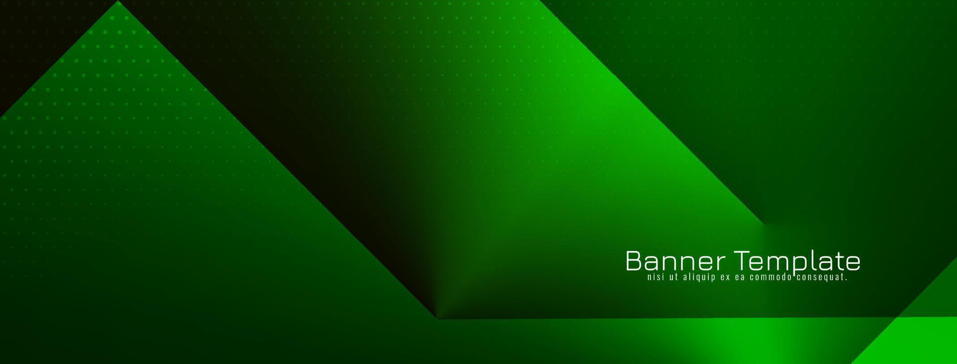 Stylish elegant green geometric banner template vector