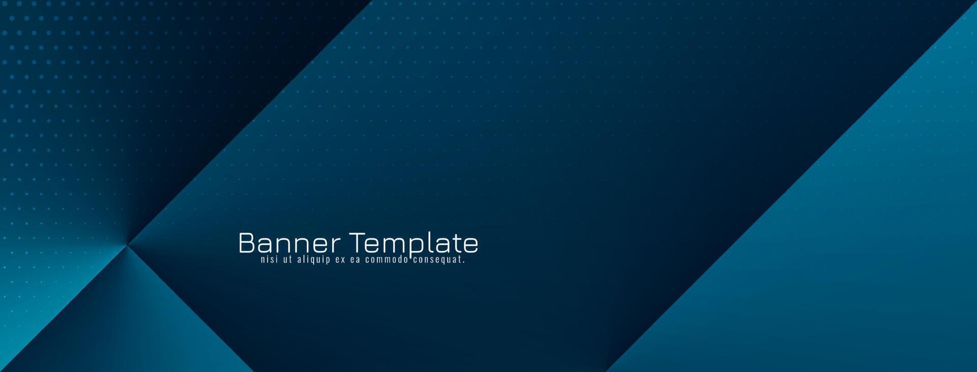 Modern blue elegant geometric business banner template vector