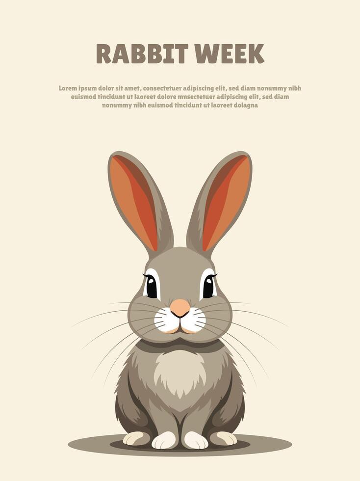 Rabbit Week background. vector