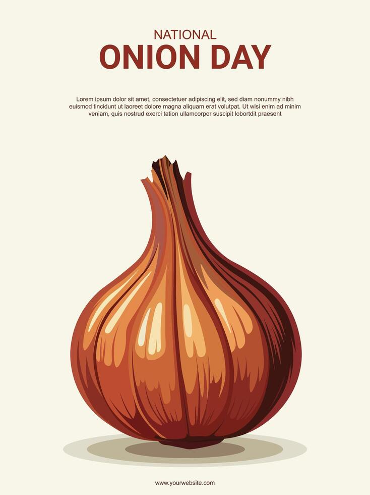 National Onion Day background. vector
