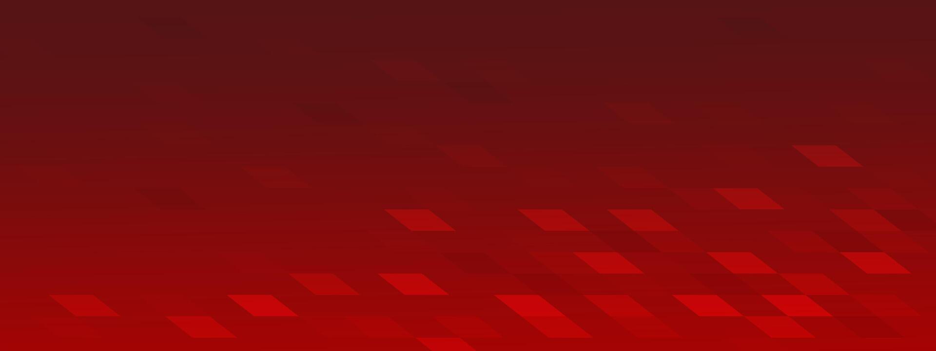 red shiny abstract geometric technology background vector