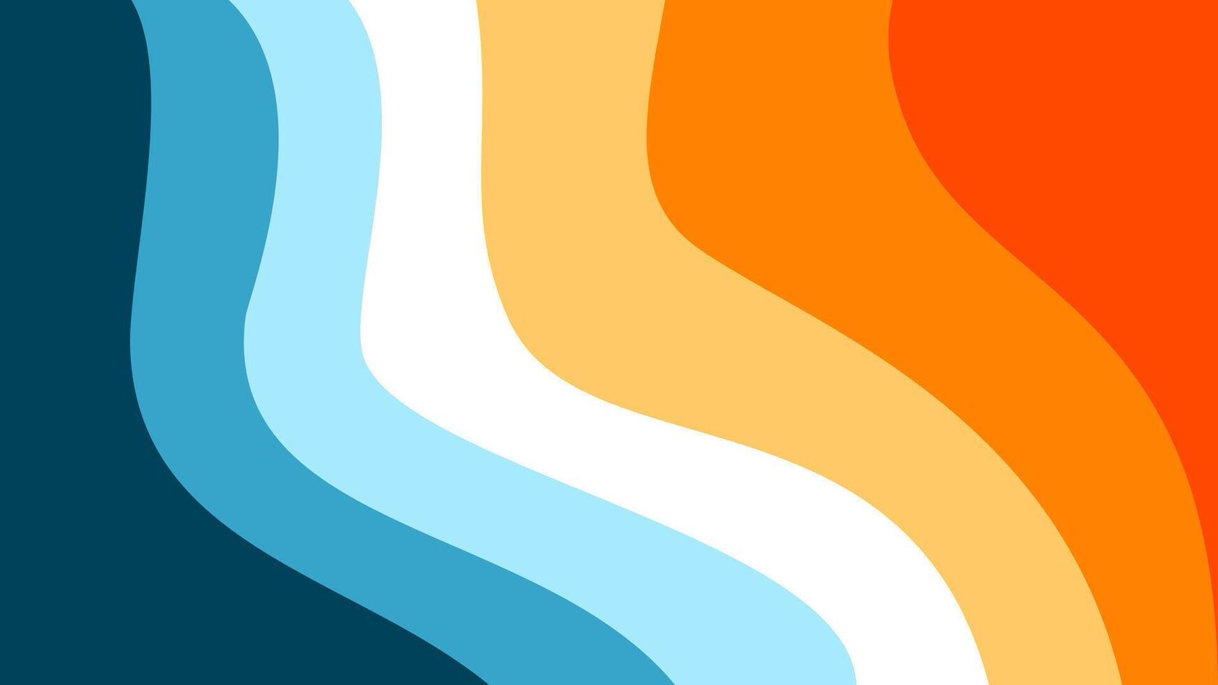 Abstract wavy Background. blue and orange background. abstract blue color wallpaper for desktop. Abstract curvy orange background. vector