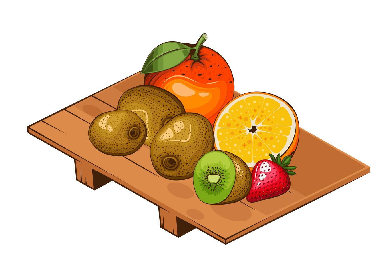 Plate with Fruits. Plate of fruits illustration. Organic design concept. Hand Drawn fruits collection. Fruit Plate Isolated. Farm products. vector